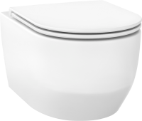 Унитаз подвесной Wellsee Croquis 182611001 безободковый, с микролифтом, глянцевый белый