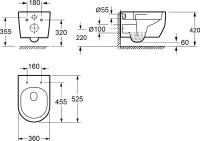 Унитаз подвесной Wellsee Croquis 182611001 безободковый, с микролифтом, глянцевый белый