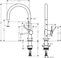 Смеситель для кухни Hansgrohe Talis M54 72804000 хром
