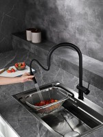Смеситель для кухни AQUAme Cucina с выдвижным изливом AQM9901MB