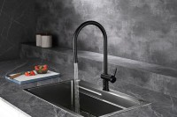 Смеситель для кухни AQUAme Cucina с выдвижным изливом AQM9901MB