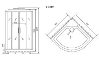 Душевая кабина Timo Standart T-1109 с сиденьем