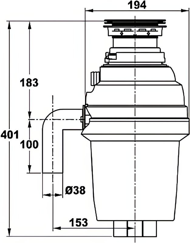 Комплект Мойка Florentina Липси 600 черная + Смеситель Haiba HB76615-7 черный + Измельчитель Zorg Inox D
