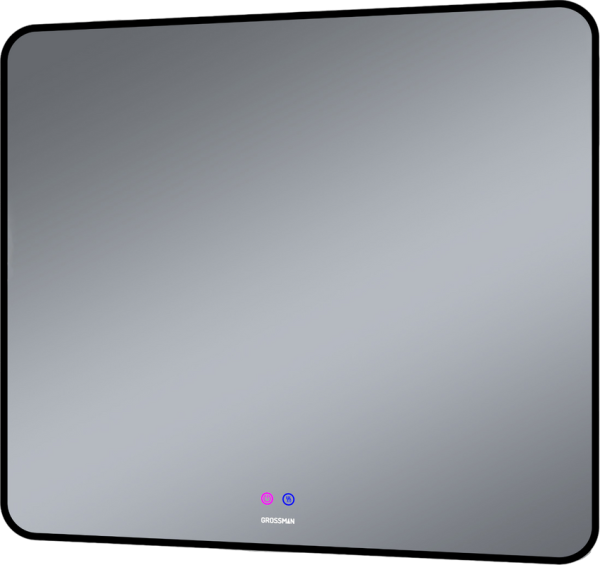 Зеркало Grossman Elegans-норма Black 90 с подсветкой, с антизапотевателем