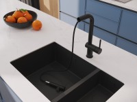 Смеситель для кухни Cersanit Флавис (Flavis) 68237 матовый черный