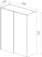 Шкаф Lemark Combi 60 дуб кантри, белый глянцевый