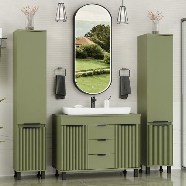 Мебель для ванной комнаты Brevita Enfida 100 напольная, зеленая
