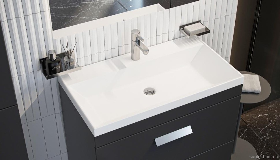 Тумба под раковину Velvex Orlando 80 серая