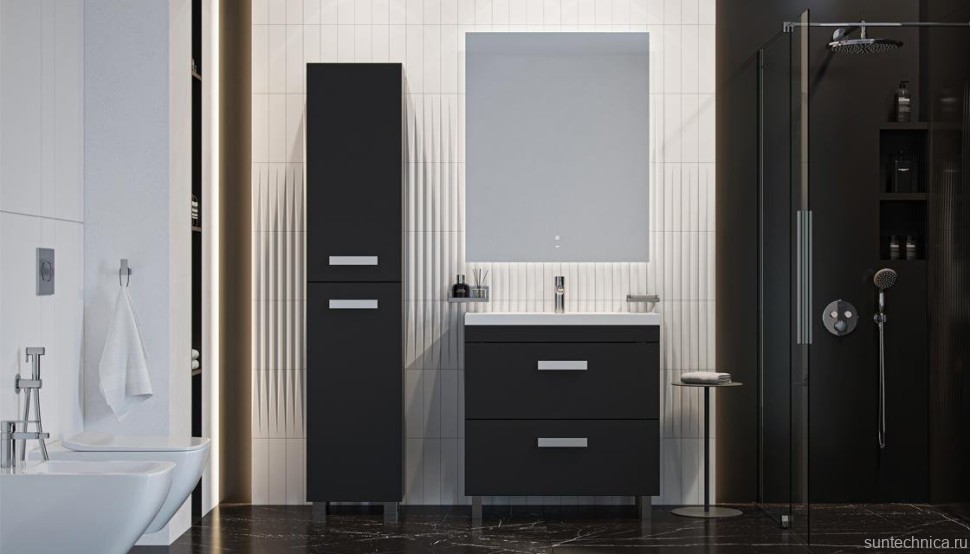 Тумба под раковину Velvex Orlando 80 серая