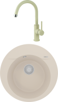 Комплект Мойка Lemark Sula 500 9910006 шампань + Смеситель Comfort LM3073PSH шампань