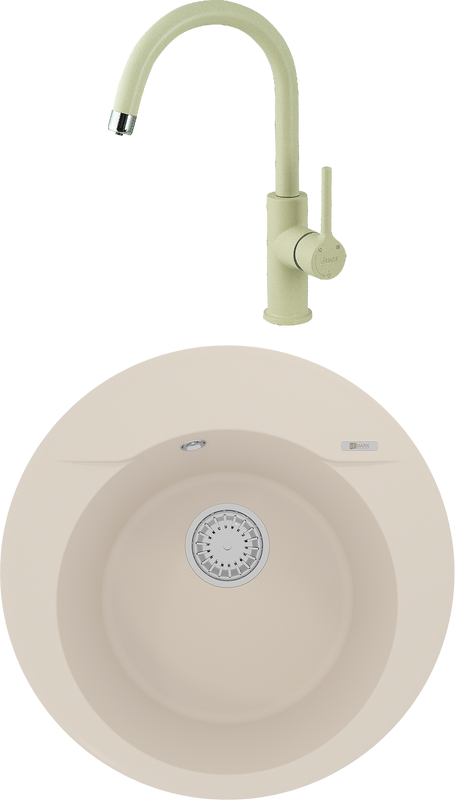Комплект Мойка Lemark Sula 500 9910006 шампань + Смеситель Comfort LM3073PSH шампань