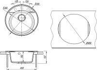 Комплект Мойка Lemark Sula 500 9910006 шампань + Смеситель Comfort LM3073PSH шампань