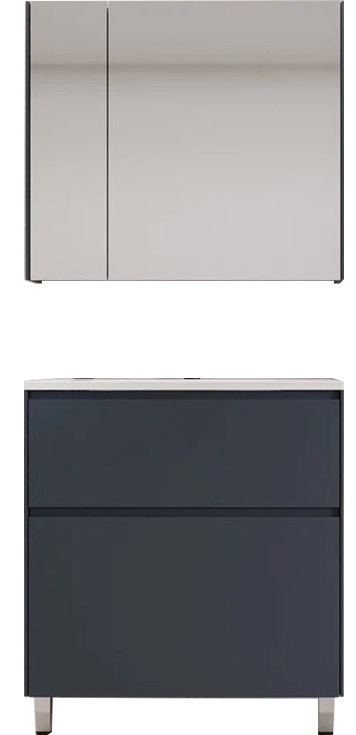 Мебель для ванной комнаты Style Line Лима Plus 70 напольная, эмаль, графит