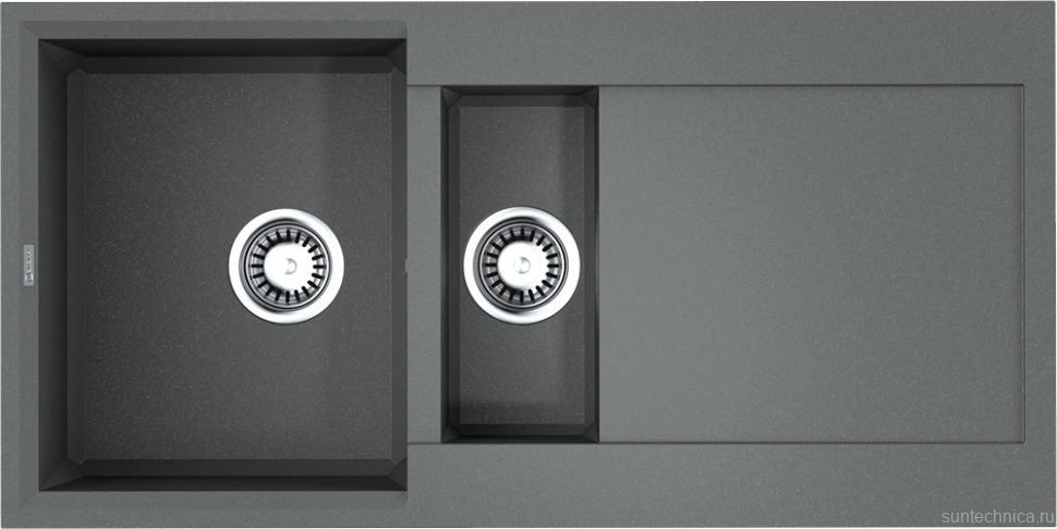 Комплект Мойка Omoikiri Sakaime 100-2-GR leningrad grey + Измельчитель Nagare slim 1250-AZ azur blue