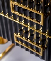 Тумба под раковину Armadi Art Monaco 80 черная, золото