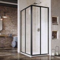 Душевой уголок Ravak Supernova SRV2-100 195 S Transparent, профиль черный