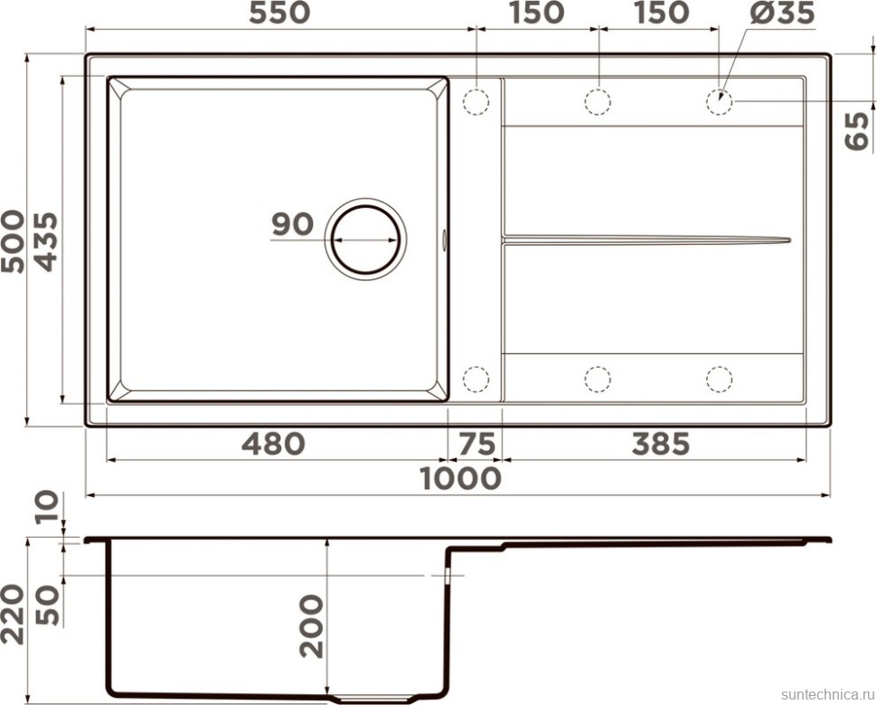 Комплект Мойка Omoikiri Sumi 100 ваниль + Измельчитель Nagare slim 500