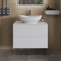 Тумба с раковиной Orange Otto 75 белый глянец