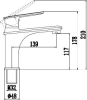 Смеситель для раковины Savol S-600601AW белый