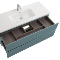 Тумба с раковиной BelBagno Kraft 120 подвесная, матовая голубая, раковина bb1200etl