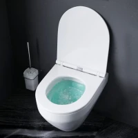 Комплект Унитаз подвесной AM.PM Spirit V2.0 FlashClean безободковый, с микролифтом + Инсталляция TECE Now 9400412 4 в 1 с кнопкой смыва