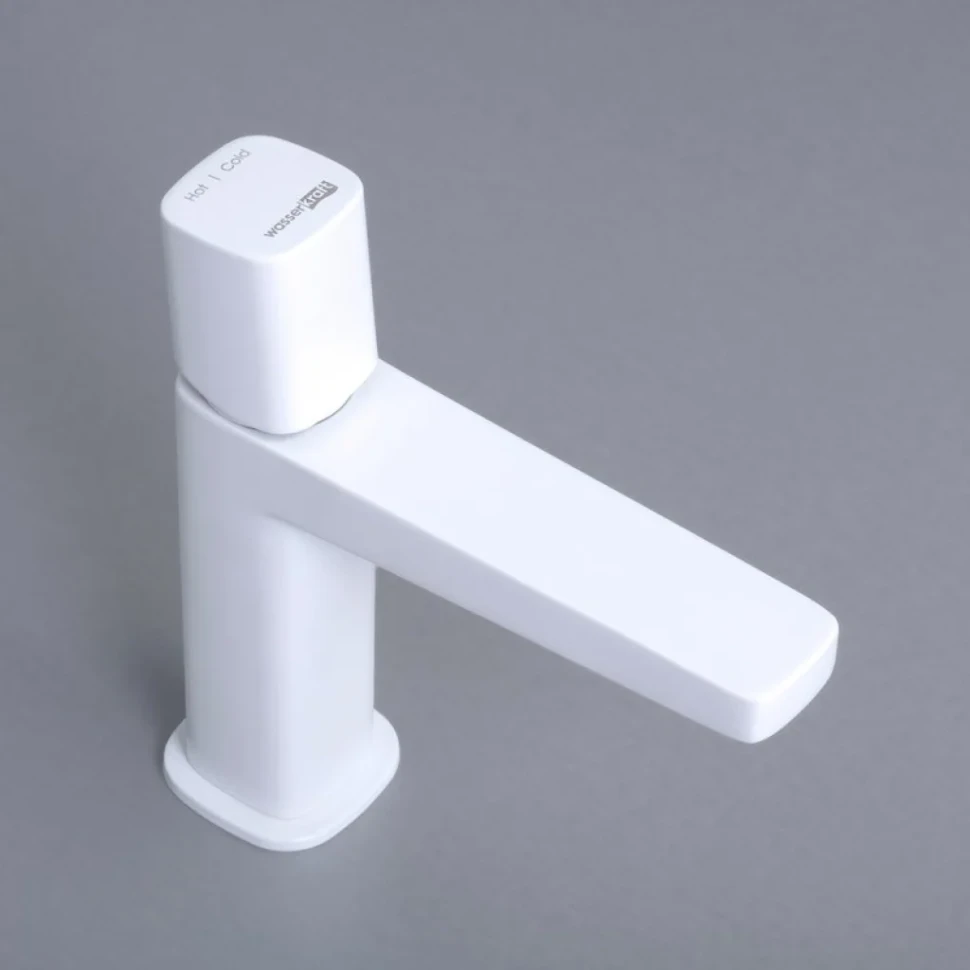 Смеситель для раковины Wasserkraft Saale 9503 белый soft-touch