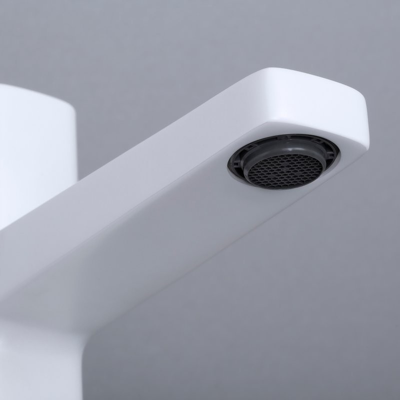 Смеситель для раковины Wasserkraft Saale 9503 белый soft-touch