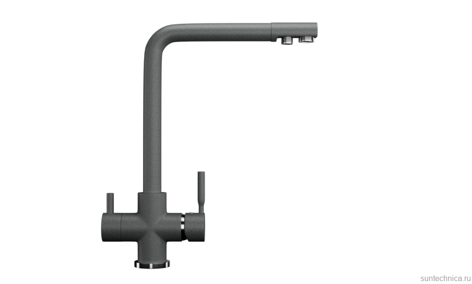 Смеситель для кухни Ulgran U-016 U-016-309 темно-серый