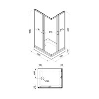 Душевой уголок Triton Фьюжн Щ0000074051 100х80 см Душевой уголок Triton Фьюжн Щ0000074051 100х80 см