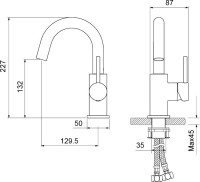 Смеситель для раковины AQUATEK Европа AQ1307CR хром