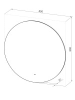 Зеркало круглое CONTINENT Ledh Ajour 80 см, сенсорное, с нейтральной подсветкой