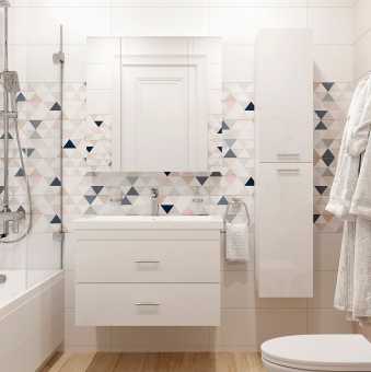 Мебель для ванной DIWO Ростов 80 белая, в современном стиле, российская (гарнитур, комплект)