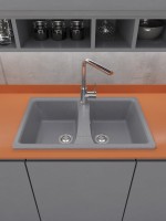 Мойка кухонная Domaci Болонья М-26-005 серая Мойка кухонная Domaci Болонья М-26-005 серая