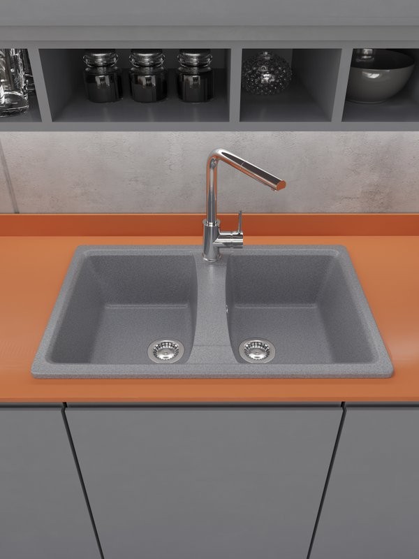 Мойка кухонная Domaci Болонья М-26-005 серая