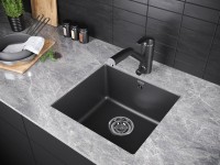 Комплект Мойка Paulmark Brilon PM104546-BL черный + Измельчитель Bone Crusher BC 910-SL-Slim Line