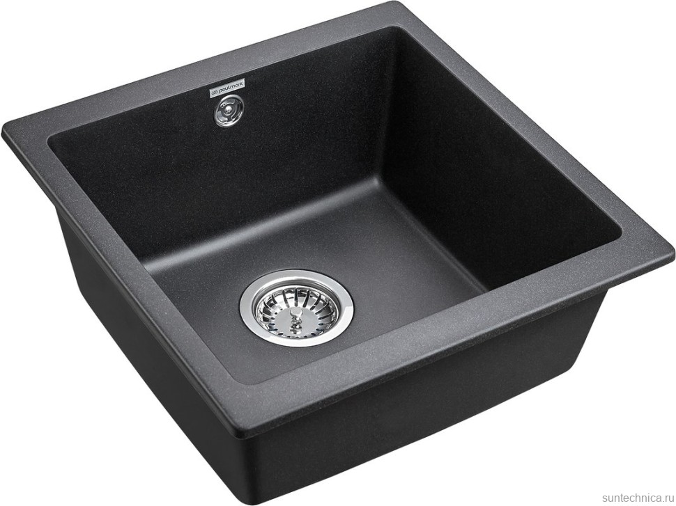 Комплект Мойка Paulmark Brilon PM104546-BL черный + Измельчитель Bone Crusher BC 910-SL-Slim Line