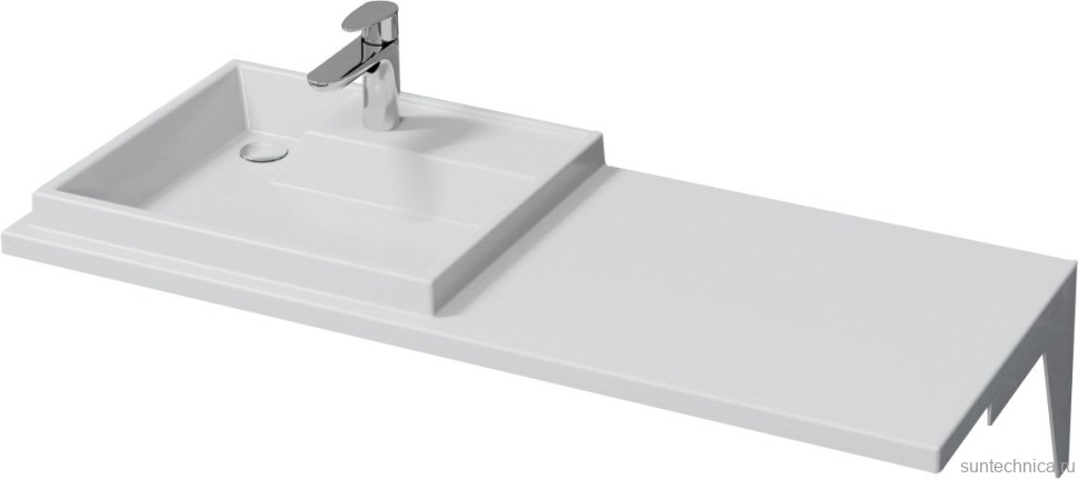 Тумба с раковиной СаНта Марс 59 L напольная, с дверками, для стиральной машины