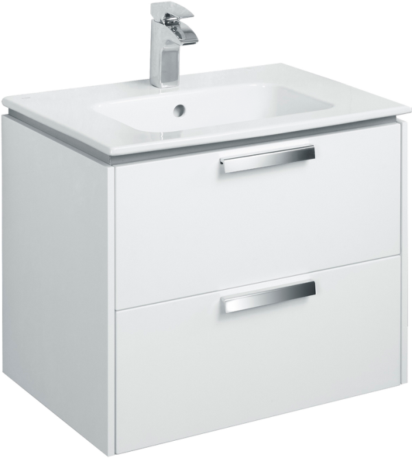 Тумба с раковиной Roca Lago 60 белый глянец