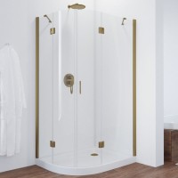 Душевой уголок Vegas Glass AFS-F 110*80 05 01 R профиль бронза, стекло прозрачное