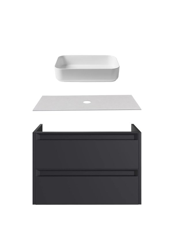 Тумба под раковину без столешницы Allen Brau Fantasy 2.0 80 матовый антрацит
