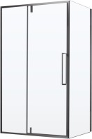 Душевой уголок Vincea Slim-N VSR-4SNP1010CLGM 100х100, профиль вороненая сталь, стекло прозрачное