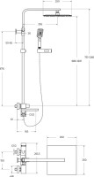 Душевая стойка BelBagno Luce VSCM NERO