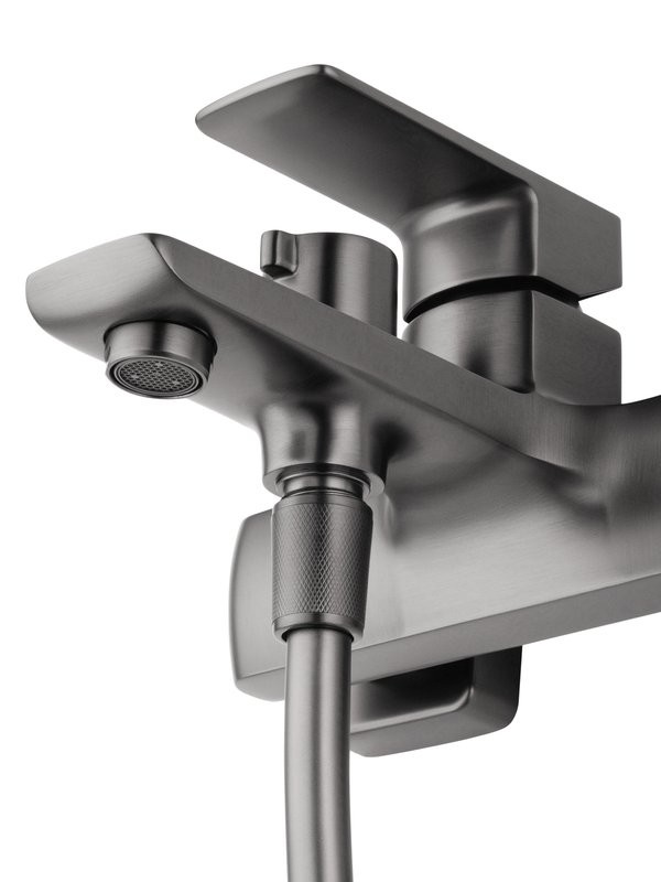 Смеситель для ванны с душем Wonzon & Woghand Edge WW-88639003A-BGM темный графит