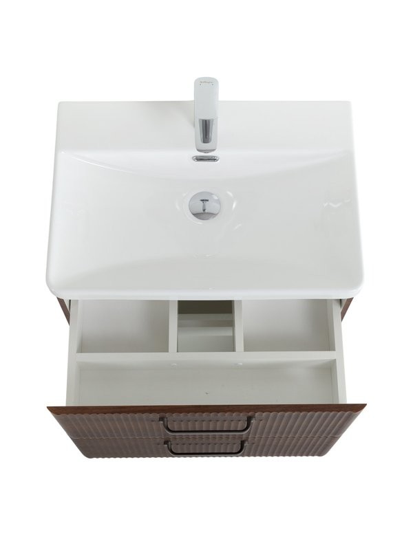 Мебель для ванной комнаты BelBagno Due 50 ручки матовый темный никель, noce