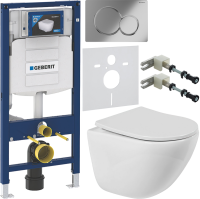 Комплект Унитаз подвесной BelBagno Amanda BB051CHR безободковый + Крышка BB2031SC с микролифтом, петли хром + Инсталляция Geberit Duofix UP 320 111.300.00.5 + Кнопка Sigma 01 115.770.21.5 хром + Крепления 111.815.00.1 к стене + Звукоизоляция