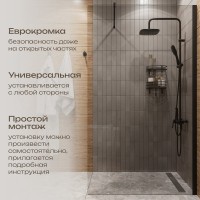 Душевая перегородка DIWO Орёл 110 см, профиль черный матовый