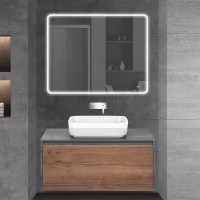 Мебель для ванной комнаты Vincea Mesa 100 дуб табак, бетон