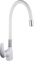 Смеситель для кухни Frap F4453-03, с гибким изливом, белый