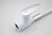 Смеситель для кухни Frap F4453-03, с гибким изливом, белый
