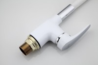 Смеситель для кухни Frap F4453-03, с гибким изливом, белый